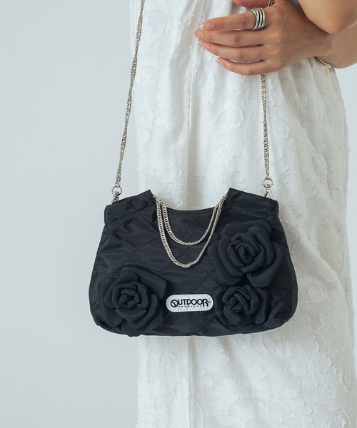 OUTDOOR PRODUCTS(アウトドアプロダクツ)の「【ROSE BUD別注】(OUTDOOR)FLOWER QUILTING MINI BAG(トートバッグ・レディース・カーキ/ブラック/パープル・ONE SIZE)」の5枚目の写真