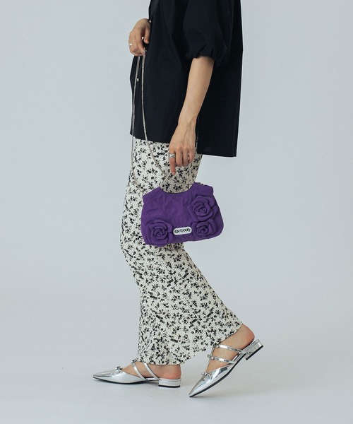 OUTDOOR PRODUCTS(アウトドアプロダクツ)の「【ROSE BUD別注】(OUTDOOR)FLOWER QUILTING MINI BAG(トートバッグ・レディース・カーキ/ブラック/パープル・ONE SIZE)」の13枚目の写真