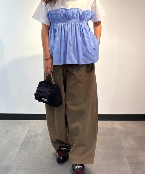 OUTDOOR PRODUCTS(アウトドアプロダクツ)の「【ROSE BUD別注】(OUTDOOR)FLOWER QUILTING MINI BAG(トートバッグ・レディース・カーキ/ブラック/パープル・ONE SIZE)」の14枚目の写真