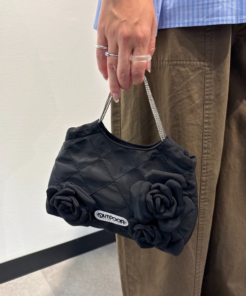 OUTDOOR PRODUCTS(アウトドアプロダクツ)の「【ROSE BUD別注】(OUTDOOR)FLOWER QUILTING MINI BAG(トートバッグ・レディース・カーキ/ブラック/パープル・ONE SIZE)」の18枚目の写真