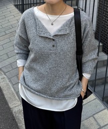 COLLAGE GALLARDAGALANTE | 2WAYラウンドヘムヘンリーニット/WEB限定(ニット/セーター)