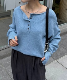 COLLAGE GALLARDAGALANTE | 2WAYヘンリーニット/WEB限定(ニット/セーター)