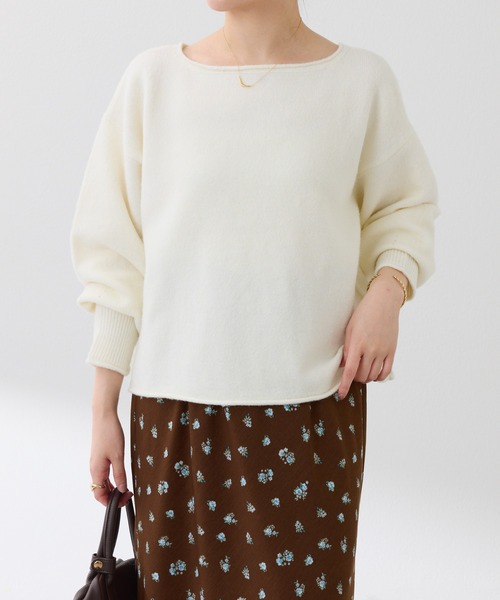 COLLAGE GALLARDAGALANTE（コラージュガリャルダガランテ）の「2WAYヘンリーニット/WEB限定（ニット/セーター・レディース・オフホワイト/グレー/チャコールグレー/レッド/ブルー・FREE）」の7枚目の写真