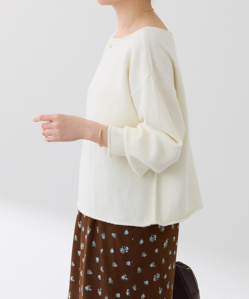 COLLAGE GALLARDAGALANTE（コラージュガリャルダガランテ）の「2WAYヘンリーニット/WEB限定（ニット/セーター・レディース・オフホワイト/グレー/チャコールグレー/レッド/ブルー・FREE）」の8枚目の写真