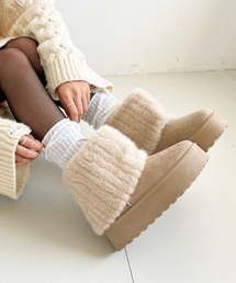 Shoes in Closet（シューズインクローゼット）の「軽量厚底 プラットフォーム ファーカバー ムートンブーツ 6492（ブーツ）」