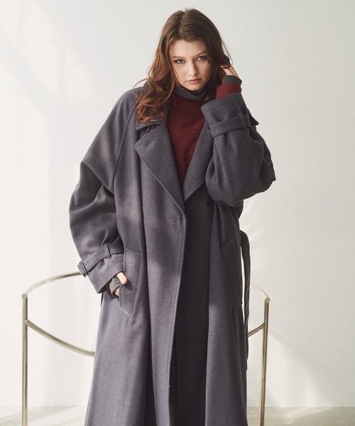 Wool melton over coat/ウールメルトンオーバーコート（ステンカラー
