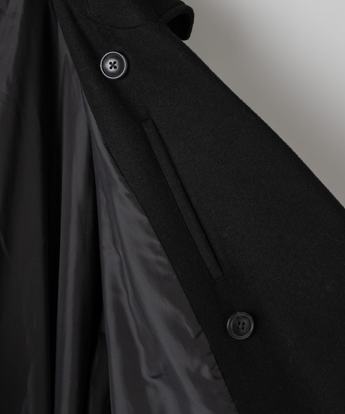 Wool melton over coat/ウールメルトンオーバーコート（ステンカラー