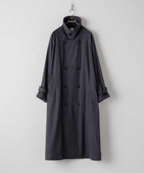Wool melton over coat/ウールメルトンオーバーコート（ステンカラー