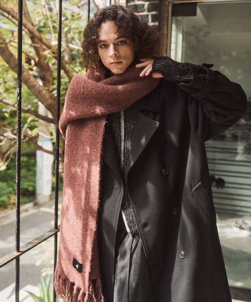 CASPER JOHN（キャスパージョン）の「Wool melton over coat/ウールメルトンオーバーコート（ステンカラーコート・メンズ・ブラック/カーキ/ブルー/チャコールグレー・LARGE/MEDIUM/SMALL/X-SMALL）」の10枚目の写真