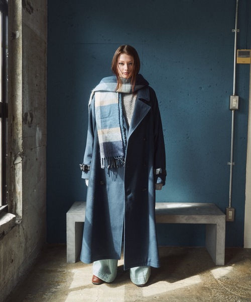 Wool melton over coat/ウールメルトンオーバーコート（ステンカラー