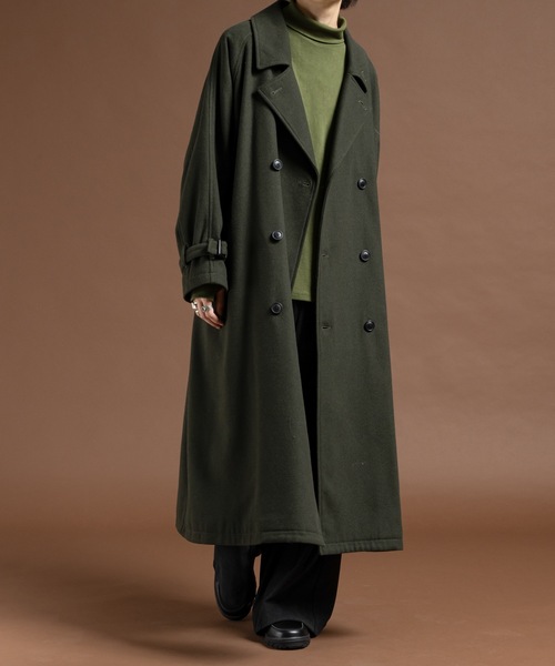 Wool melton over coat/ウールメルトンオーバーコート（ステンカラー