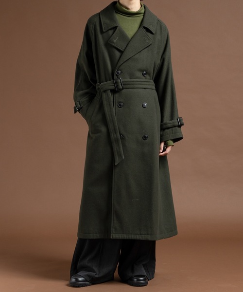 Wool melton over coat/ウールメルトンオーバーコート（ステンカラー
