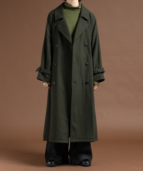 Wool melton over coat/ウールメルトンオーバーコート（ステンカラー