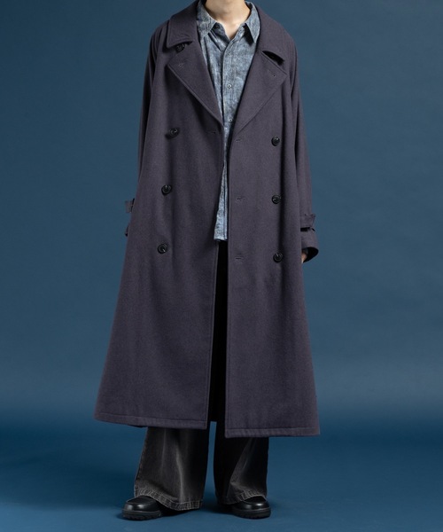Wool melton over coat/ウールメルトンオーバーコート（ステンカラー