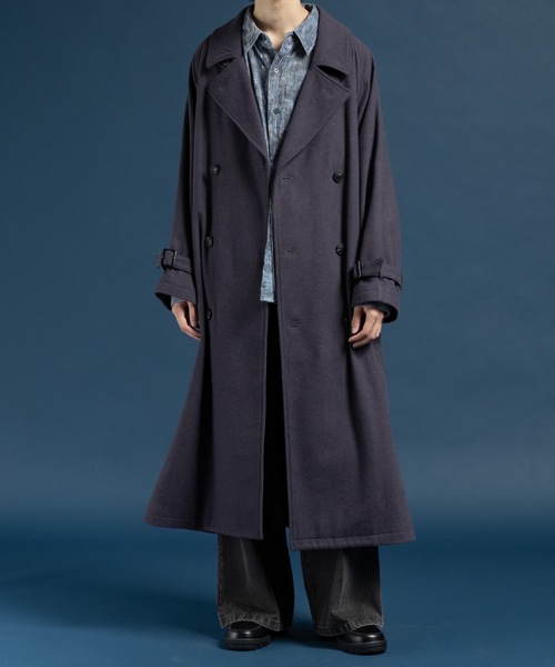 Wool melton over coat/ウールメルトンオーバーコート（ステンカラー
