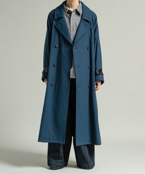 Wool melton over coat/ウールメルトンオーバーコート（ステンカラー
