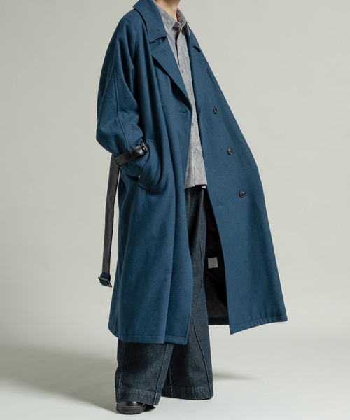 Wool melton over coat/ウールメルトンオーバーコート（ステン