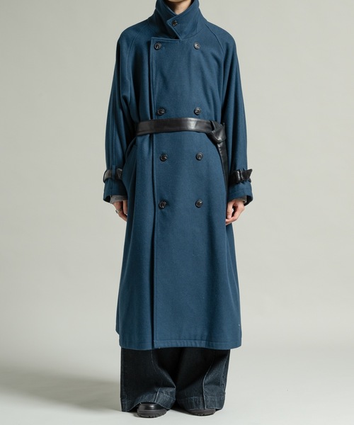 Wool melton over coat/ウールメルトンオーバーコート（ステンカラー
