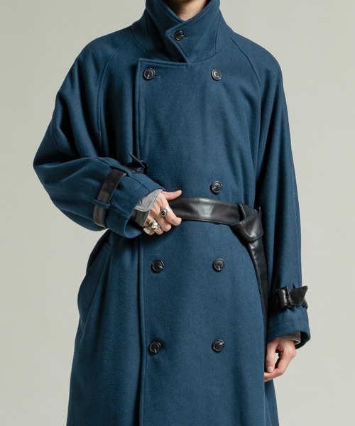 K*様 Casper John／新品未使用／ウールメルトンオーバーコート／XSサ Casper John（キャスパージョン） ステンカラーコート コート Wool