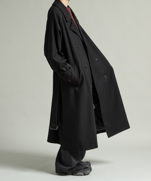 Wool melton over coat/ウールメルトンオーバーコート（ステンカラー