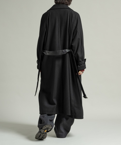 Wool melton over coat/ウールメルトンオーバーコート（ステンカラー