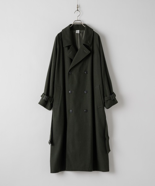 Wool melton over coat/ウールメルトンオーバーコート（ステンカラー