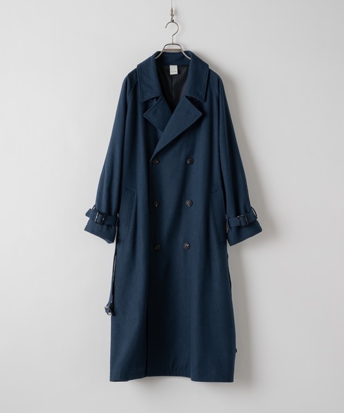 Wool melton over coat/ウールメルトンオーバーコート（ステンカラー