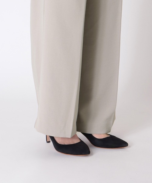 Jines(ジネス)の「ハイストレッチカルゼ ワッシャーワイドパンツ【セットアップ可】(その他パンツ・レディース・ブラウン/グレー・38)」の13枚目の写真