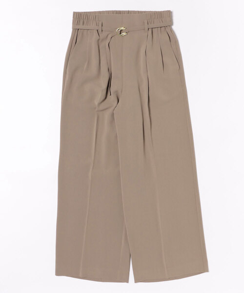 Jines(ジネス)の「ハイストレッチカルゼ ワッシャーワイドパンツ【セットアップ可】(その他パンツ・レディース・ブラウン/グレー・38)」の7枚目の写真