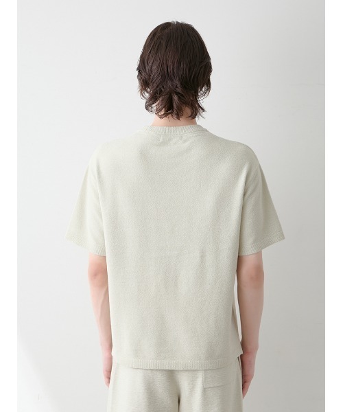 gelato pique(ジェラートピケ)の「【ONLINE限定】【HOMME】sleeping cat ジャガードプルオーバー&ハーフパンツセット(ルームウェア/パジャマ・メンズ・ミント/ネイビー/ライトグレー・M/L)」の6枚目の写真