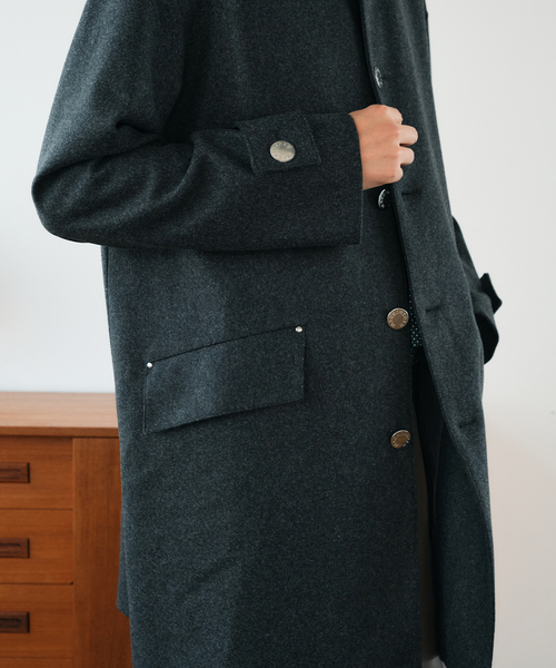 Mackintosh(マッキントッシュ)の「MACKINTOSH(マッキントッシュ) 別注 HUMBIE/ハンビー SL(ステンカラーコート・メンズ・チャコールグレー/ブラック/ブラウン・34/36/38/40)」の12枚目の写真