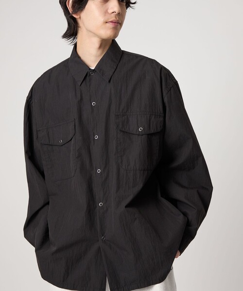 CITEN(シテン)の「<CITEN>リングドットポケットシャツジャケット(シャツ/ブラウス・メンズ・ライトグレー/ブラック・L/M)」の15枚目の写真