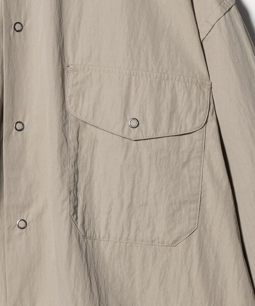 CITEN(シテン)の「<CITEN>リングドットポケットシャツジャケット(シャツ/ブラウス・メンズ・ライトグレー/ブラック・L/M)」の4枚目の写真