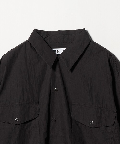 CITEN(シテン)の「<CITEN>リングドットポケットシャツジャケット(シャツ/ブラウス・メンズ・ライトグレー/ブラック・L/M)」の9枚目の写真