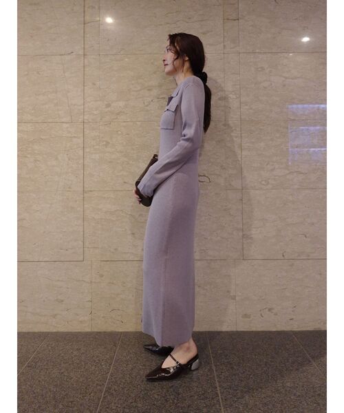 LAGUNAMOON（ラグナムーン）の「フラップポケットリブニットワンピース