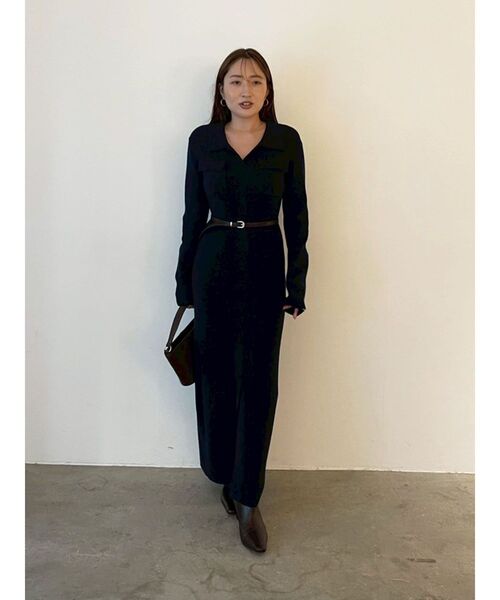 フラップポケットリブニットワンピース（ワンピース）｜LAGUNAMOON