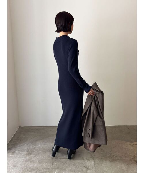 フラップポケットリブニットワンピース（ワンピース）｜LAGUNAMOON