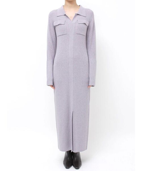 LAGUNAMOON(ラグナムーン)の「フラップポケットリブニットワンピース(ワンピース・レディース・ネイビー/ラベンダー/モカ・SMALL/MEDIUM)」の16枚目の写真