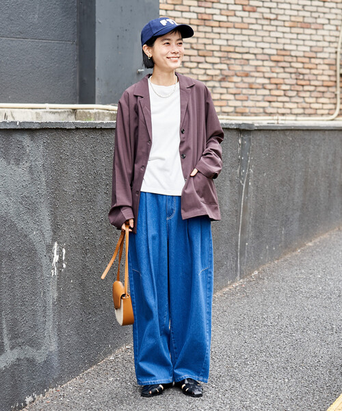 FREAK'S STORE（フリークスストア）の「シャツジャケット<セットアップ対応>限定展開（テーラードジャケット・レディース・ライトグレー/ネイビー/ブラウン・ﾌﾘ-）」の21枚目の写真