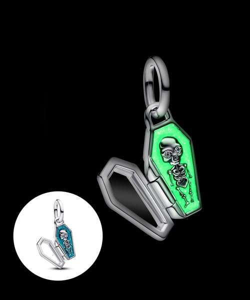 オープナブル グロウ・イン・ザ・ダーク ひつぎ チャーム（チャーム