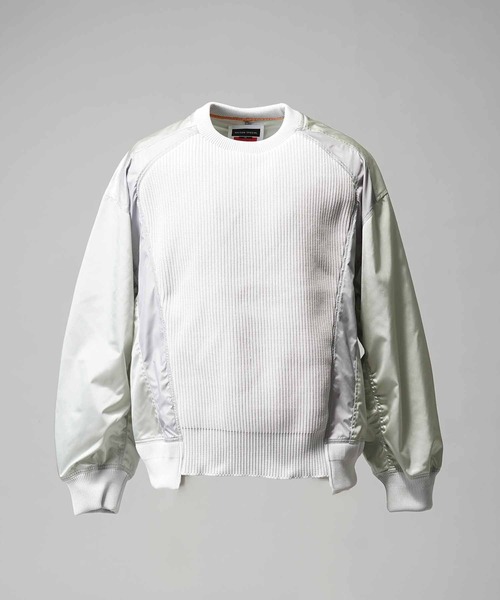MAISON SPECIAL(メゾンスペシャル)の「《UNISEX》Knit Combination Prime-Over Knit Pullover/ニットコンビプライムオーバーニットプルオーバー【MAISON SPECIAL/メゾンスペシャル】(ニット/セーター・メンズ・シルバー/ブラック/バーガンディー・0/1/2)」の16枚目の写真