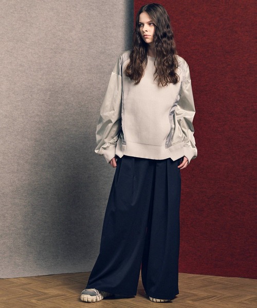 UNISEX》Knit Combination Prime-Over Knit Pullover/ニットコンビ