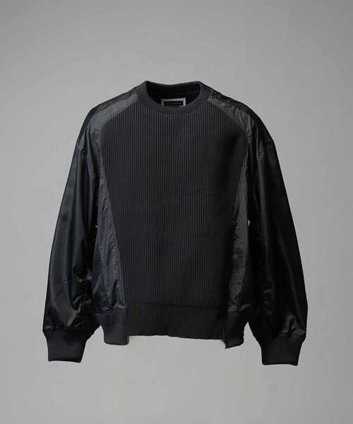 MAISON SPECIAL(メゾンスペシャル)の「《UNISEX》Knit Combination Prime-Over Knit Pullover/ニットコンビプライムオーバーニットプルオーバー【MAISON SPECIAL/メゾンスペシャル】(ニット/セーター・メンズ・シルバー/ブラック/バーガンディー・0/1/2)」の17枚目の写真
