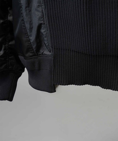 MAISON SPECIAL(メゾンスペシャル)の「《UNISEX》Knit Combination Prime-Over Knit Pullover/ニットコンビプライムオーバーニットプルオーバー【MAISON SPECIAL/メゾンスペシャル】(ニット/セーター・メンズ・シルバー/ブラック/バーガンディー・0/1/2)」の9枚目の写真