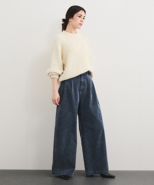 le cercle ADAM ET ROPE'（ルセルクルアダムエロペ）の「製品染めコーデュロイパンツ/セットアップ対応（その他パンツ・レディース・ベージュ系その他/ボルドー/ブルー系その他5・FREE）」の5枚目の写真
