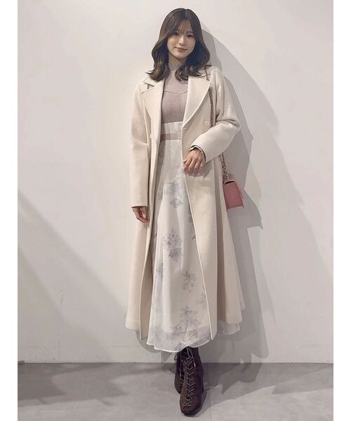 セール】フラワードッキングロングスリーブワンピース（ワンピース