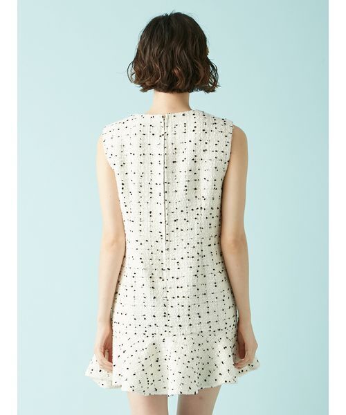 L.B CANDY STOCK]ツイードビジューAラインミニワンピース（ワンピース