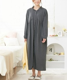 QUNTSTYLE（キュントスタイル）の「【マタニティウエア】ギャザー切替え前開きネグリジェ　長袖　パジャマ　ルームウェア（マタニティウェア/グッズ）」