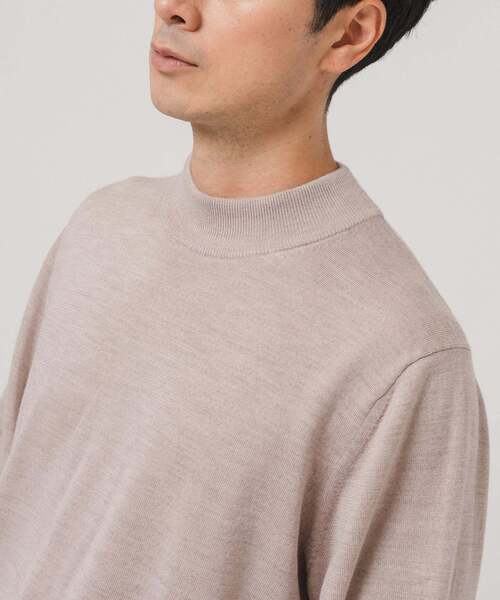 EDIFICE(エディフィス)の「12G ウール/シルク/カシミヤ MIX クリスタル モックネックニット(ニット/セーター・メンズ・アイボリー/ブラック/グリーン/ブラウン/イエロー/パープル・X-LARGE/LARGE/MEDIUM/SMALL)」の18枚目の写真