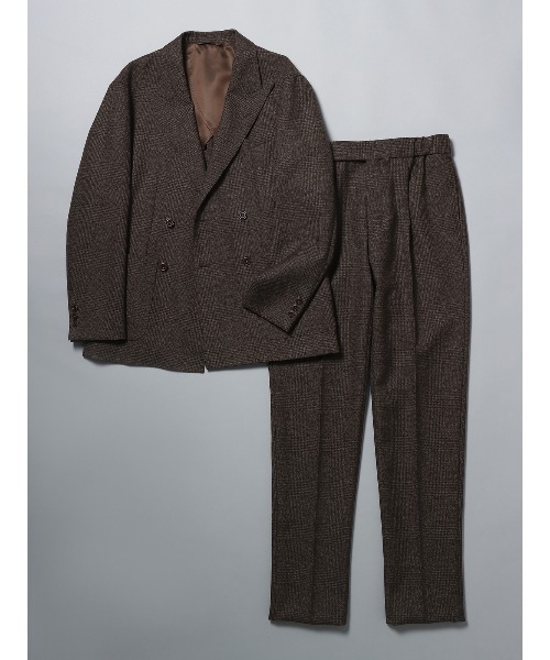 SUIT SQUARE（スーツスクエア）の「GOOVI タックテーパードパンツ ハイツイストウールサージ（スラックス・メンズ・ブラウン系・1/2/3）」の9枚目の写真